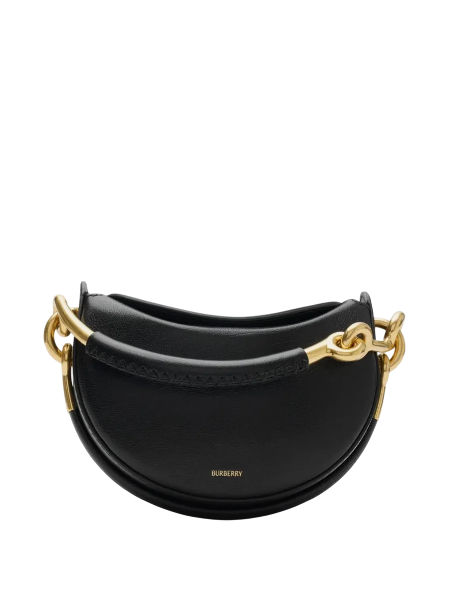 Half-Moon Leather Clutch