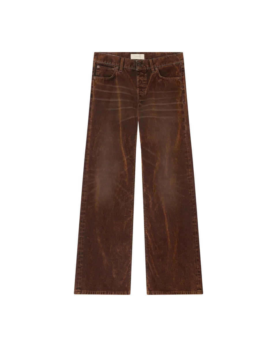 Kyoto Brown Flock Corduroy Usata