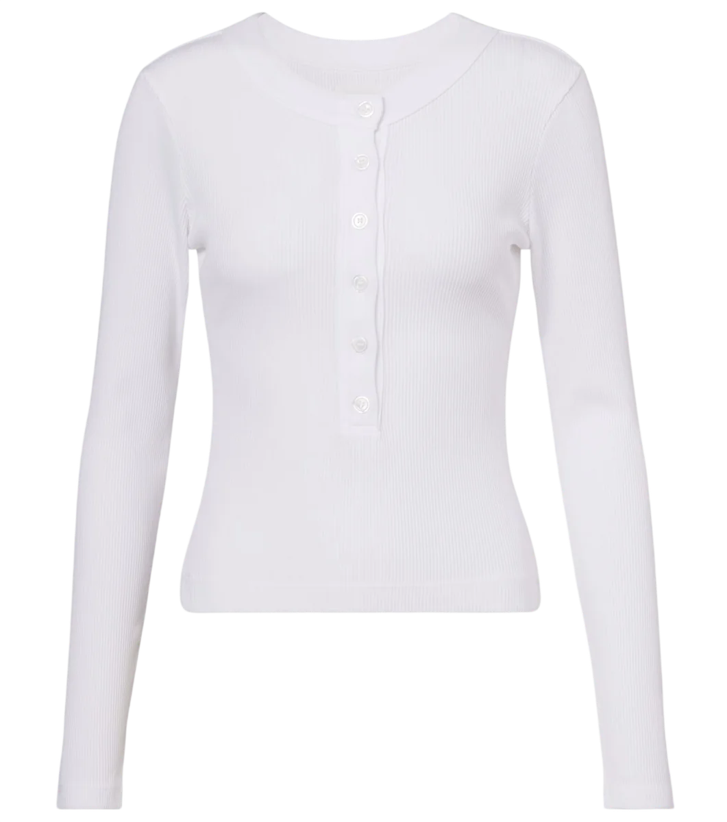 Varra Ribbed-knit Henley Shirt