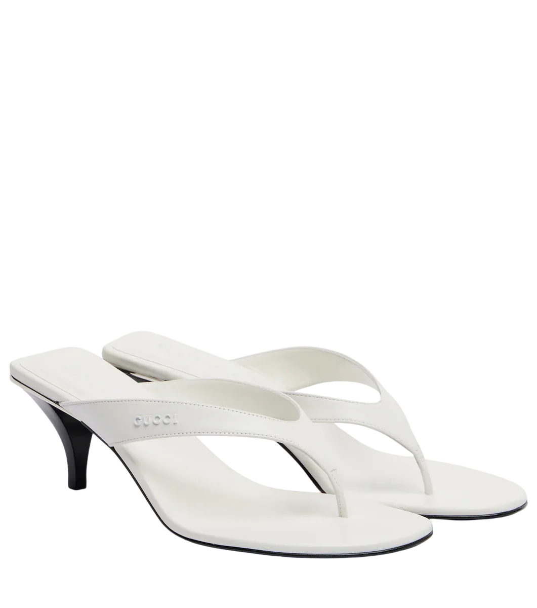 Vittoria Leather Thong Sandals