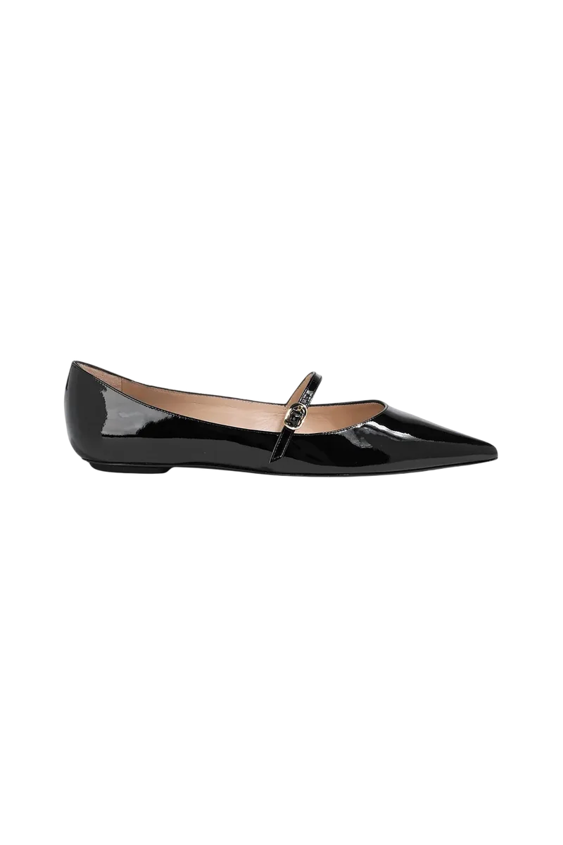 Emilia Patent-Leather Mary Jane Flats