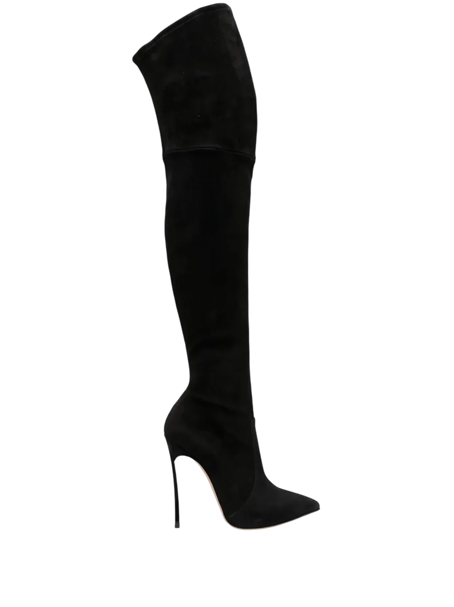 Blade 115mm Above-Knee Suede Boots