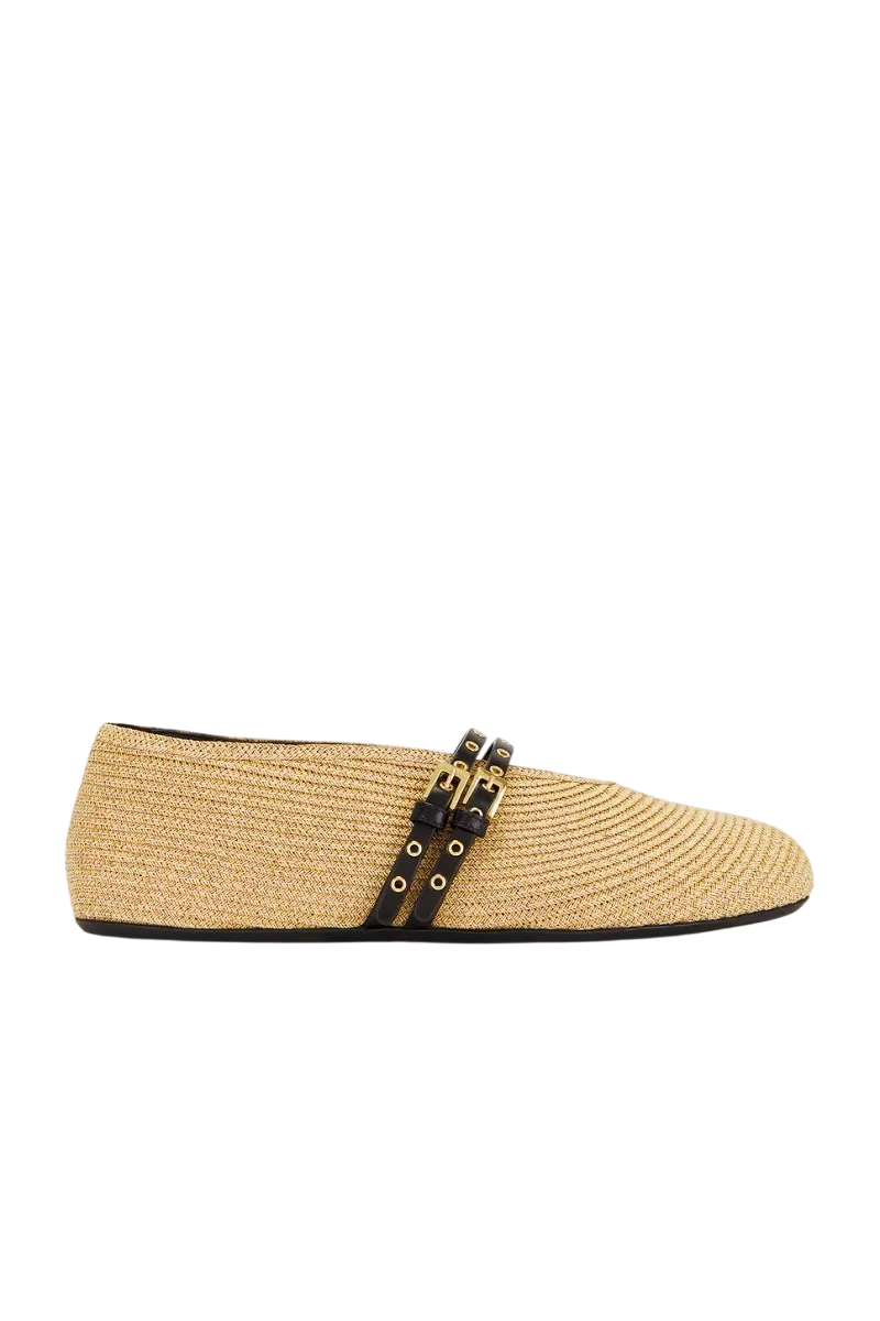 Straw Ballerina Flat