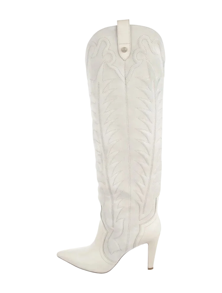 Spike Accents Suede Boots