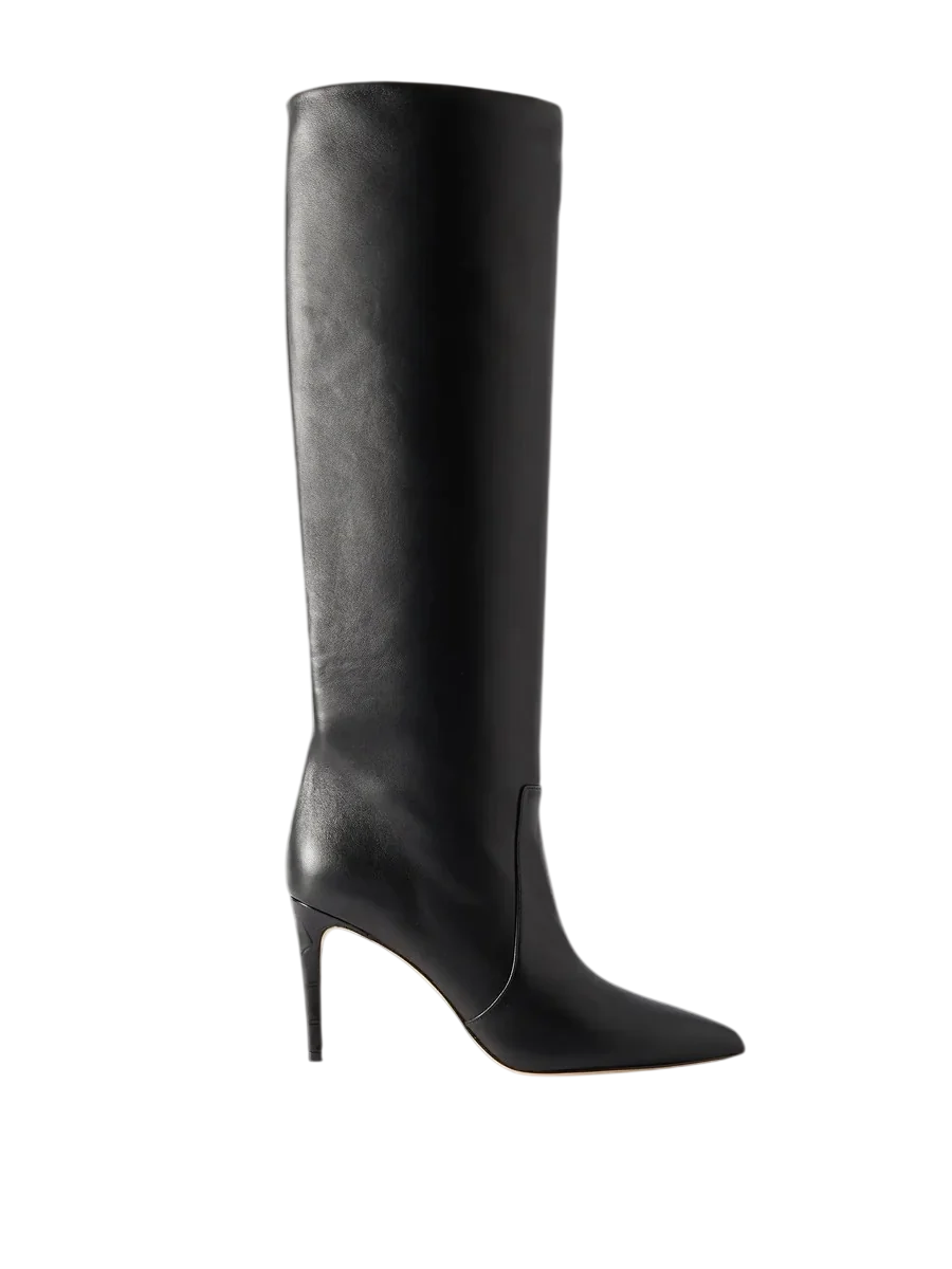 Stiletto Leather Knee Boots