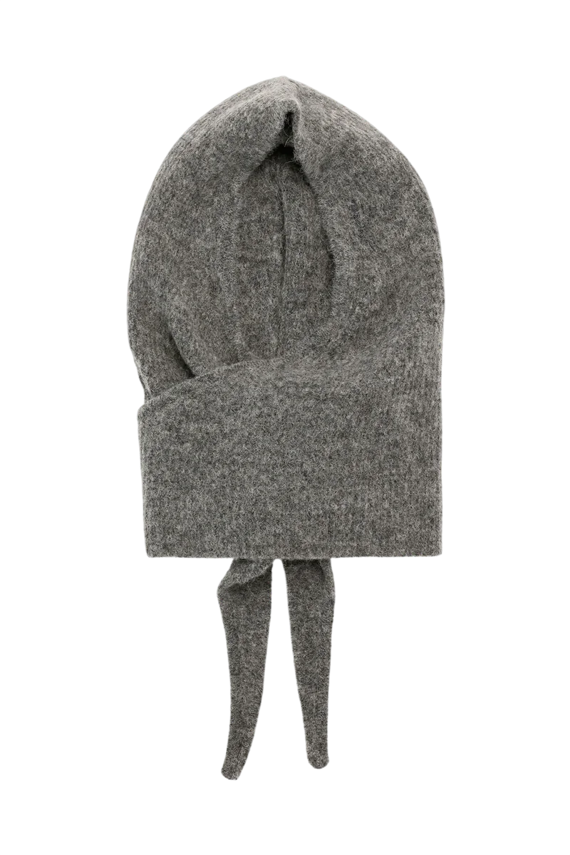 Grey Soft Wool Balaclava