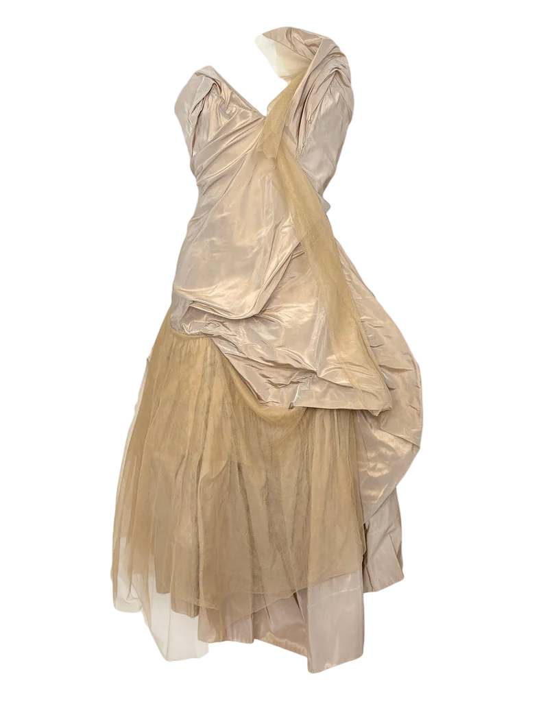 Silk-Taffeta & Tulle Draped Demi-Couture Dress, SS12
