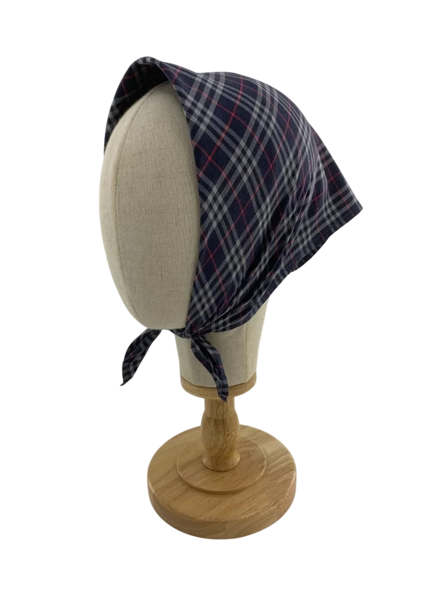 Vintage 90s Burberrys Check Handkerchief Bandana Pocket Square Wrap Neckerchief