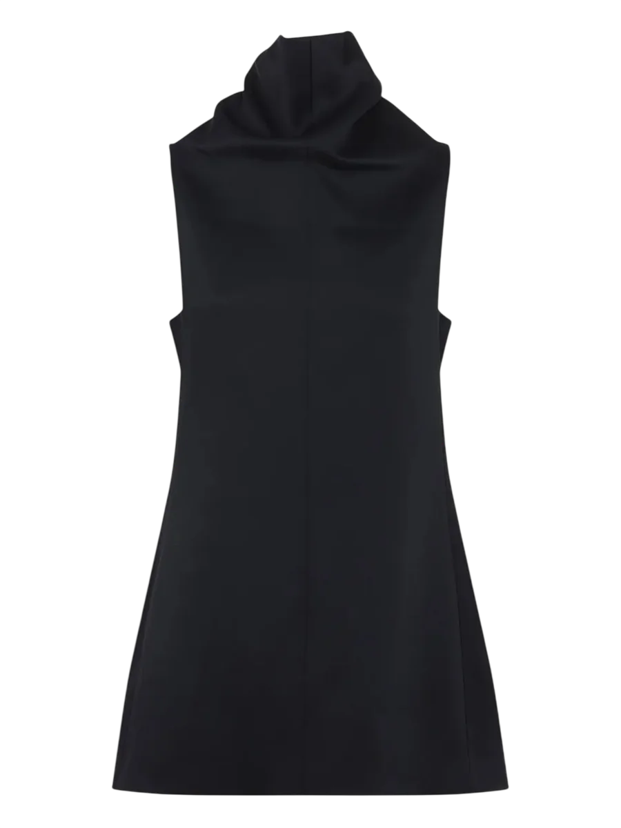 High-Neck Sleeveless Dress