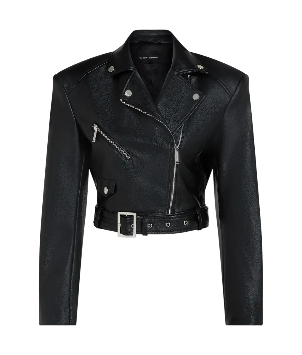 Faux-Leather Biker Jacket