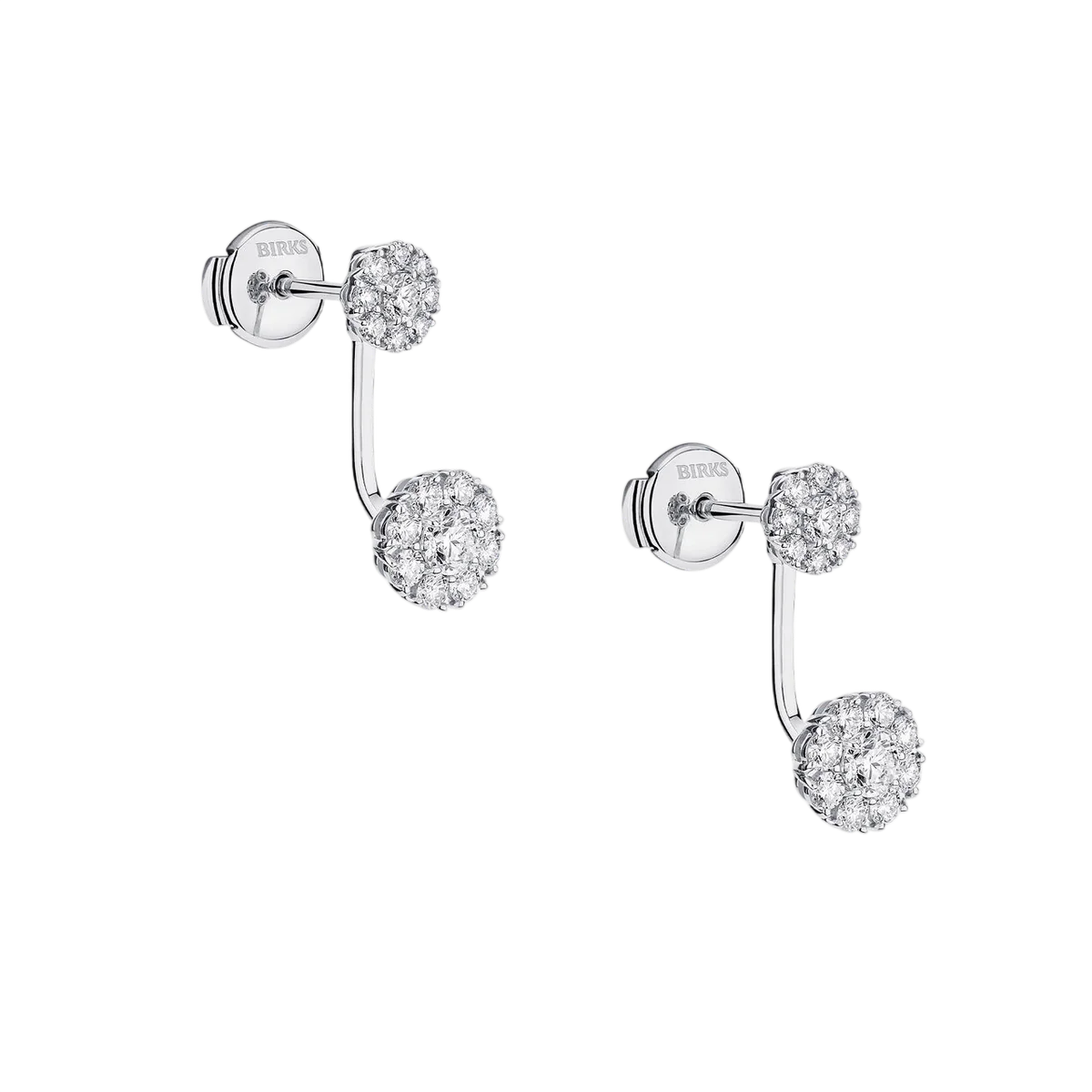 Diamond Cluster Jacket Earrings, Large