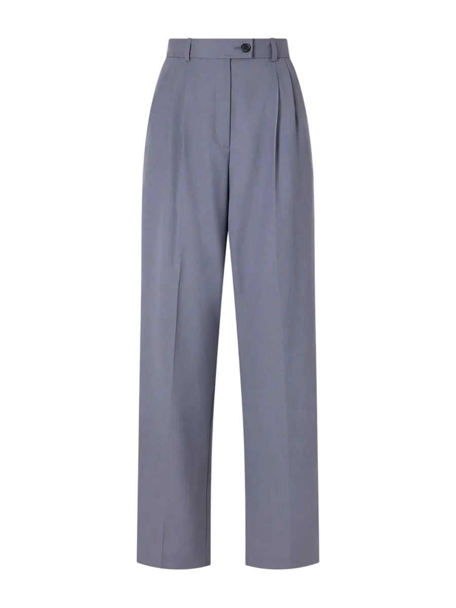 Ragnar Pleated Wool Straight-Leg Pants
