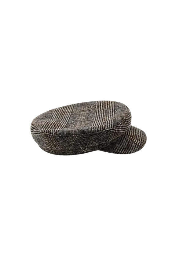 Check Nautical Cap With Wool