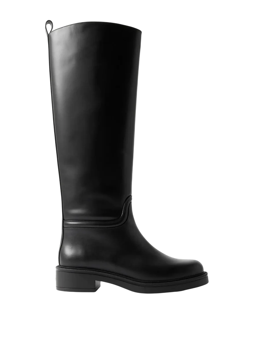 Celia Riding Leather Knee Boots