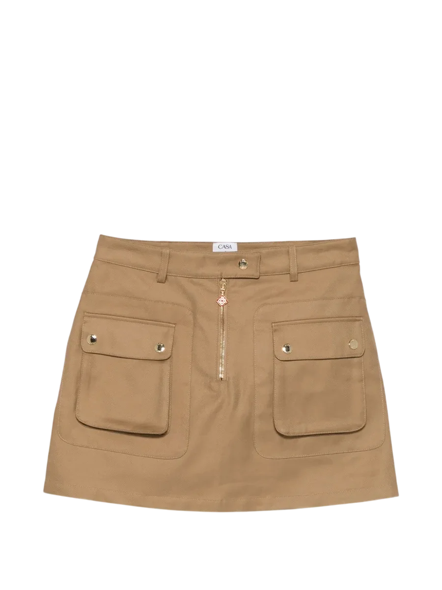 Flap-Pocket Mini Skirt