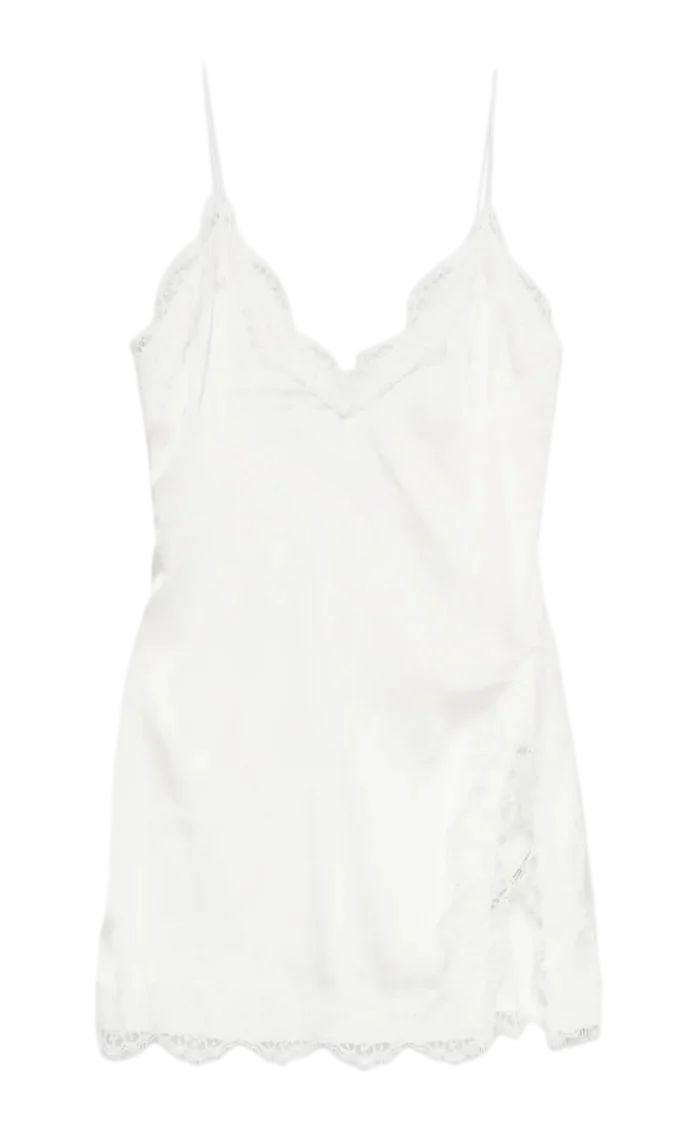 Lace-trim Slip Mini Dress