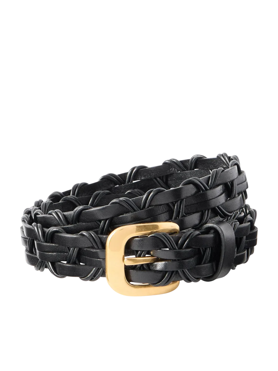 Cord Woven Leather Belt
