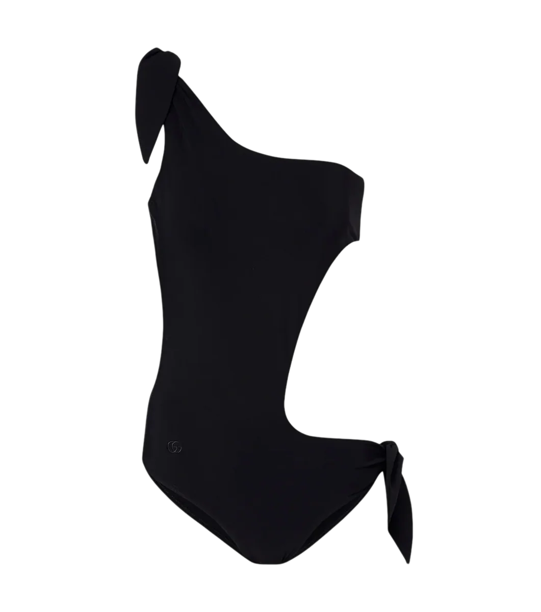 Bow-Detail Cutout Swimsuit