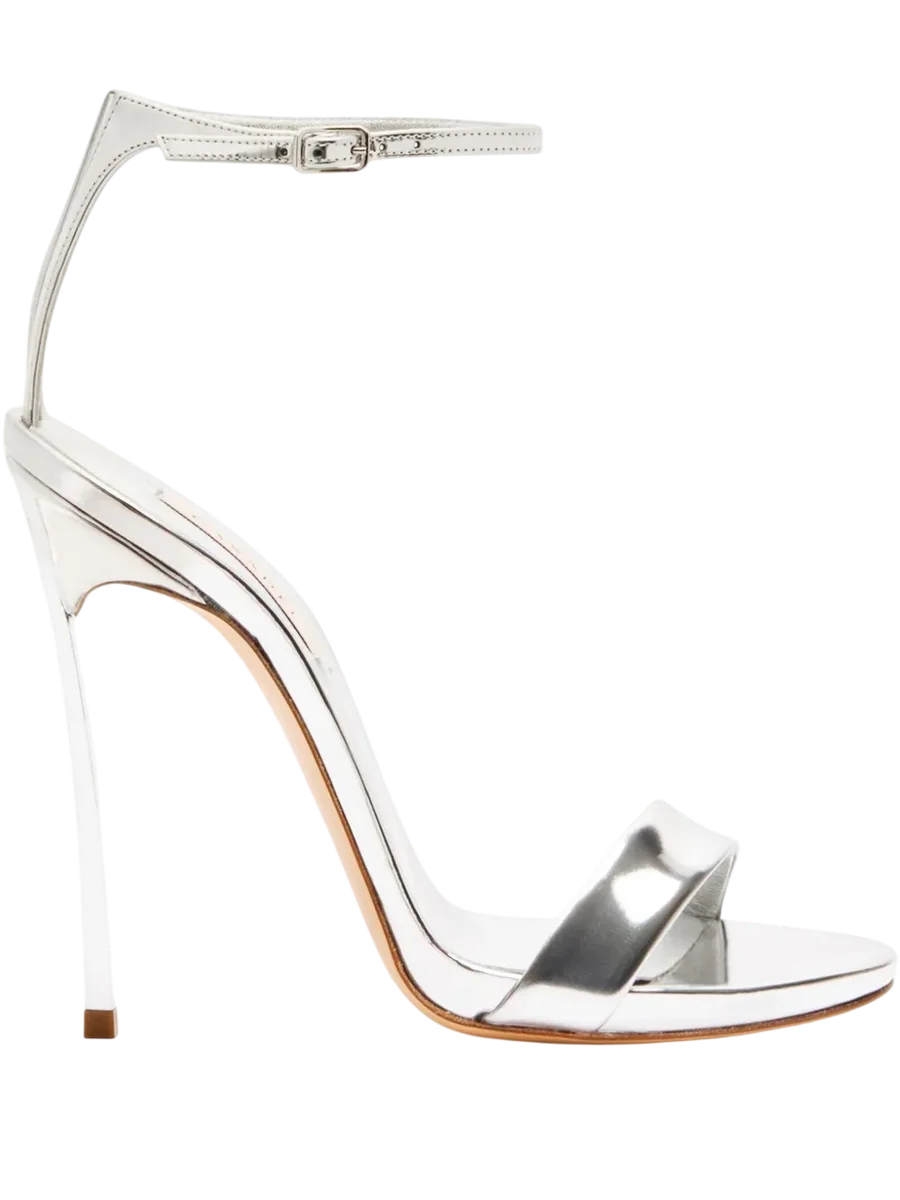 120mm Metallic Heeled Sandals