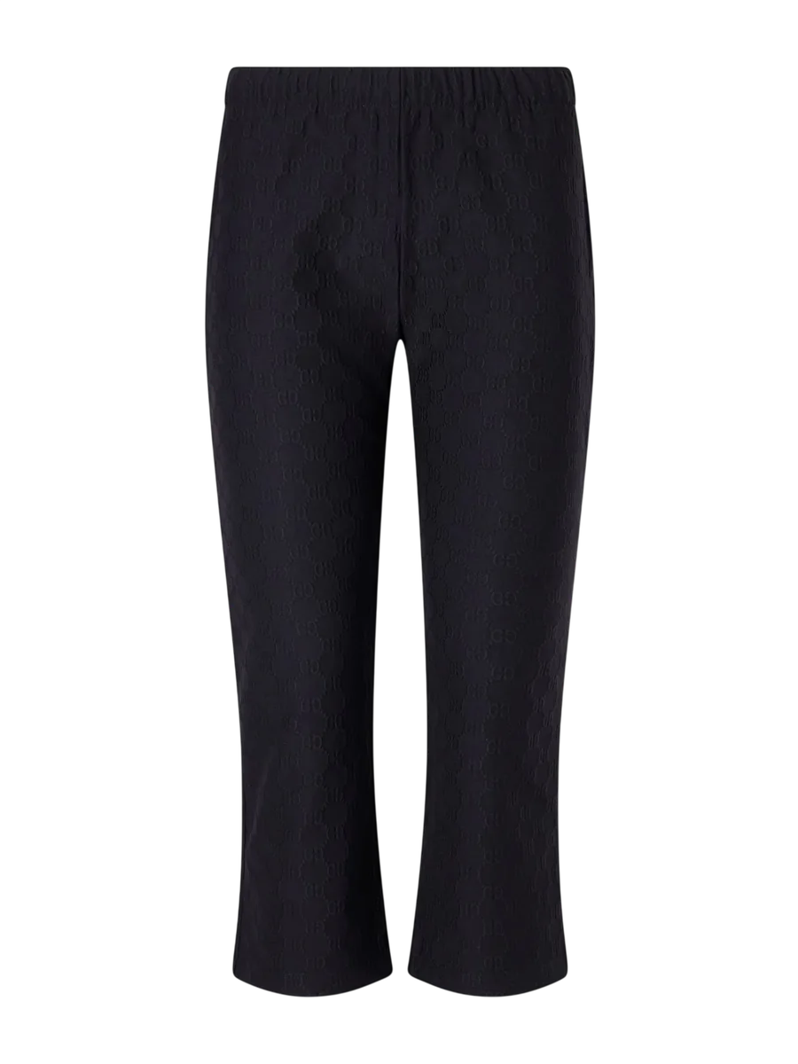 Jacquard-knit straight-leg pants