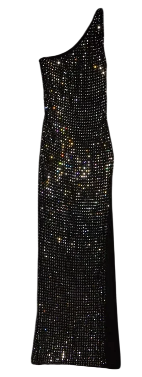 Embroidered Jersey Long Dress