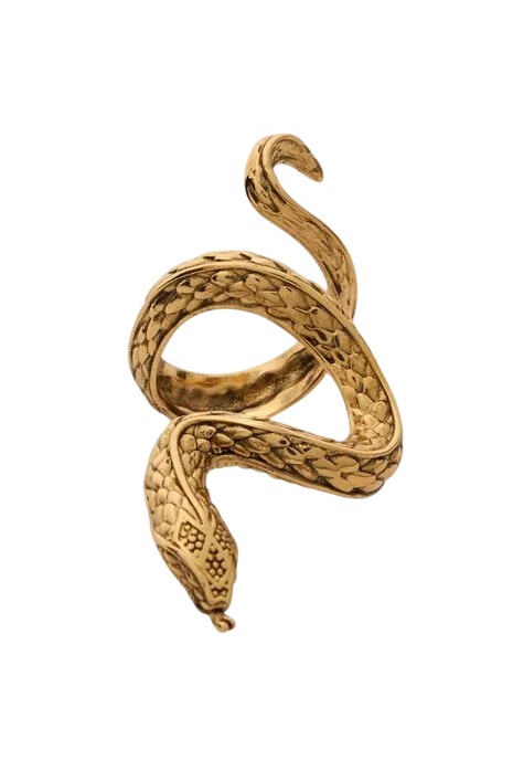 Antique Gold Snake Ring