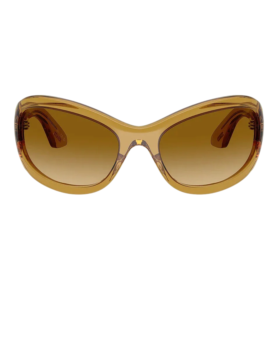 X Khaite Oval Sunglasses