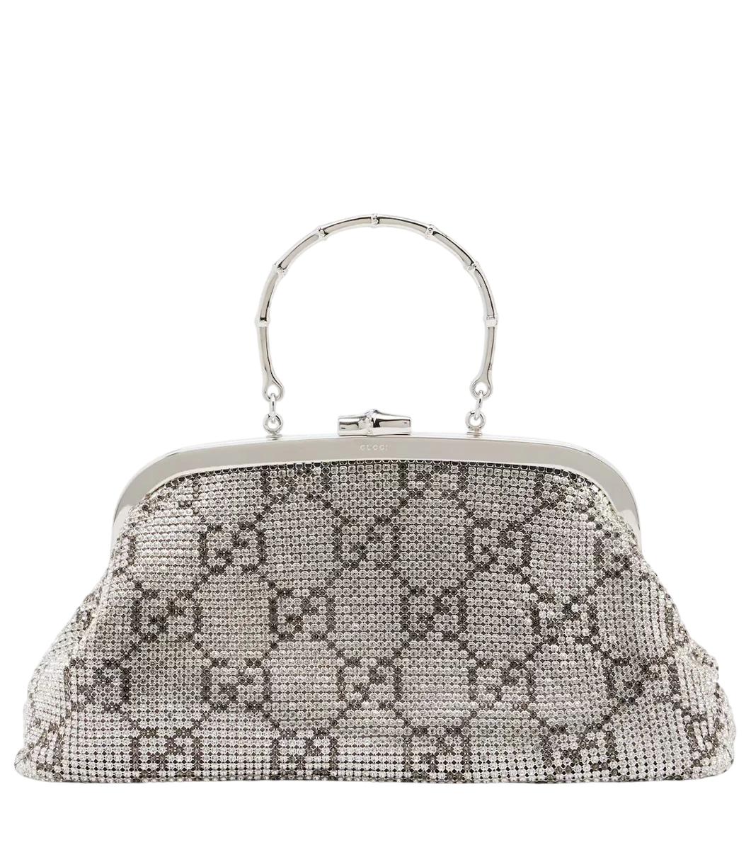 GG Medium crystal-embellished clutch