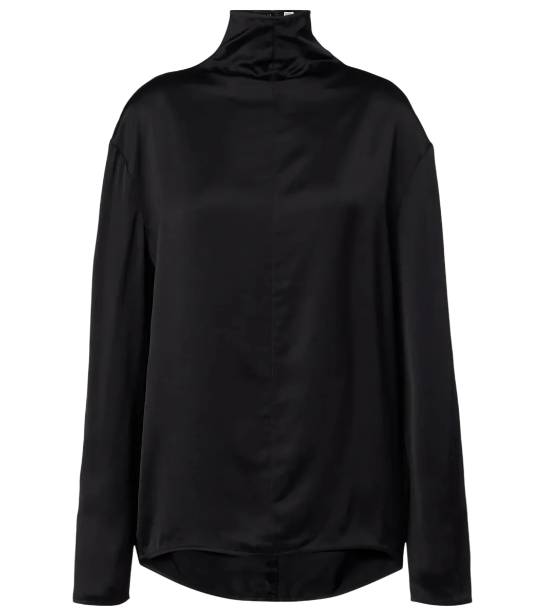 Turtleneck Satin Top