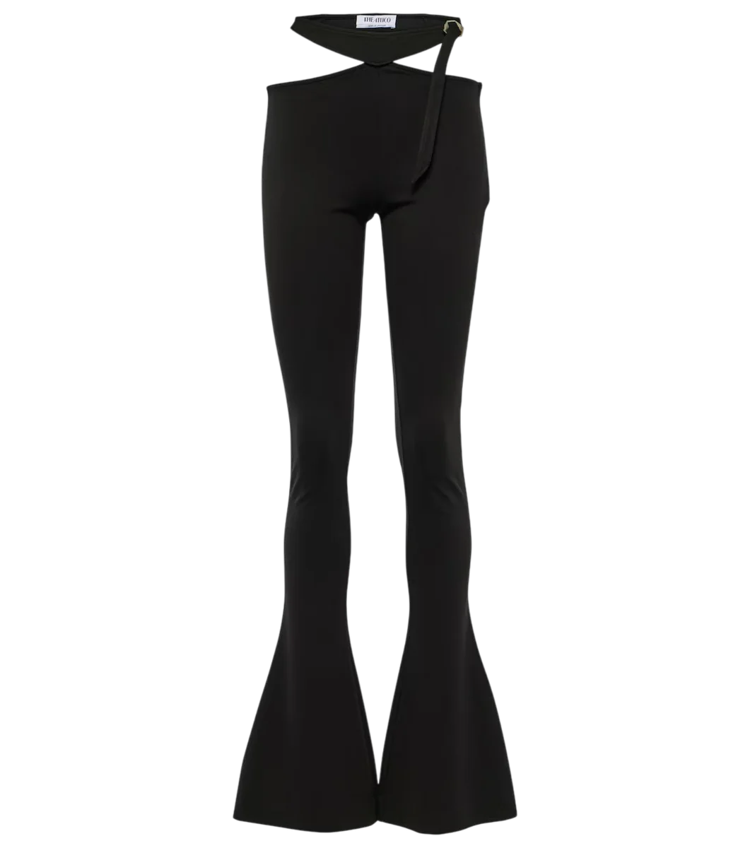 Cutout Jersey Flared Pants