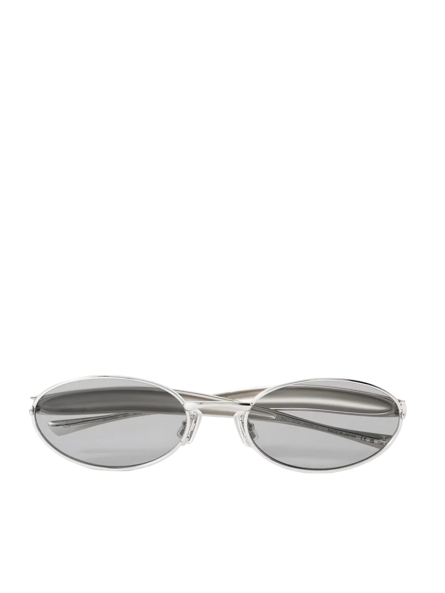 Sardine Oval-Frame Silver-Tone Sunglasses