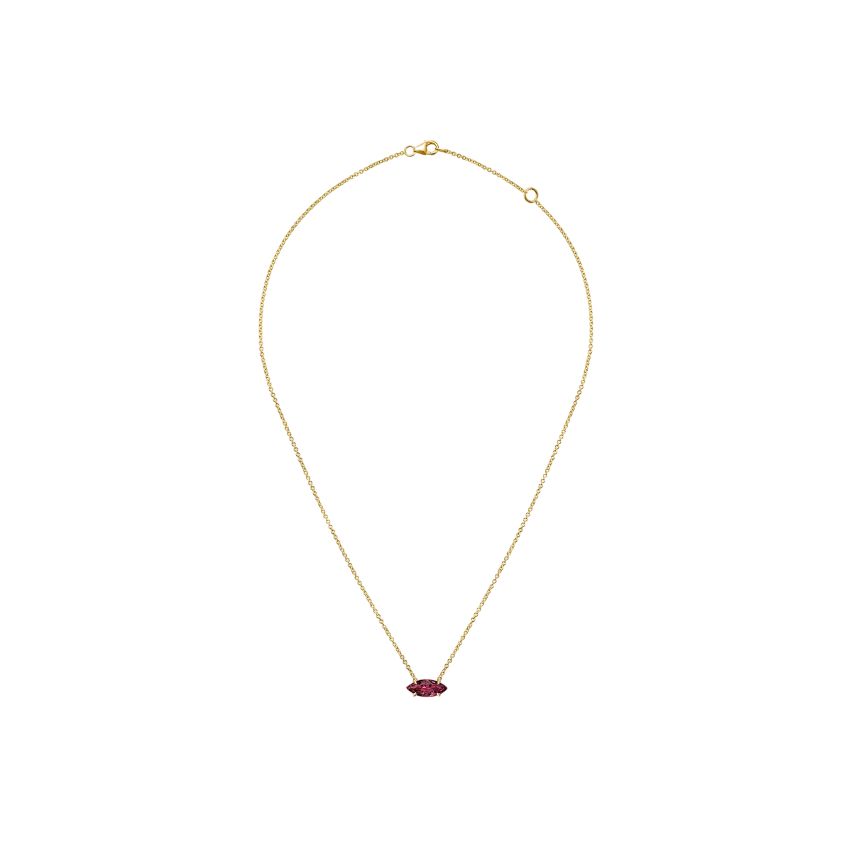 East West Marquise Ruby Pendant Necklace