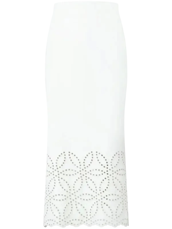 Atira Eyelet-Embellished Midi Skirt