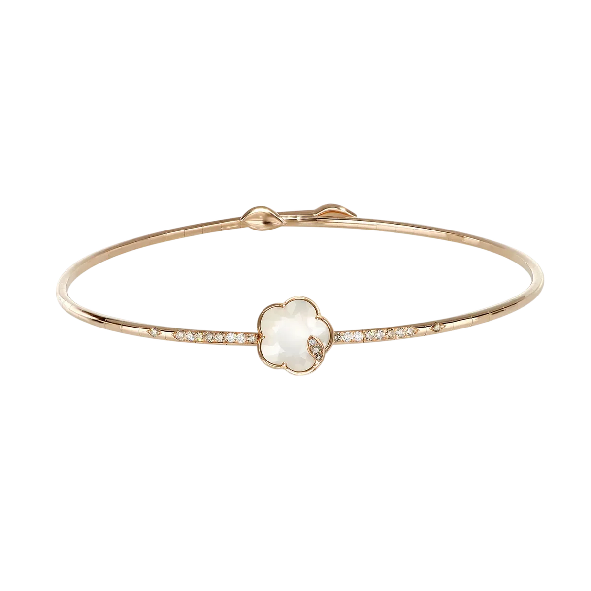 18k Rose Gold Petit Joli Diamond & Pearl Choker Necklace