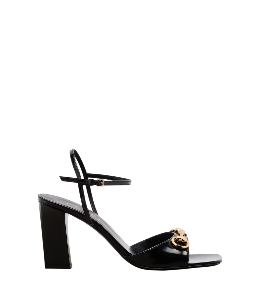 Signora Horsebit leather slingback sandals
