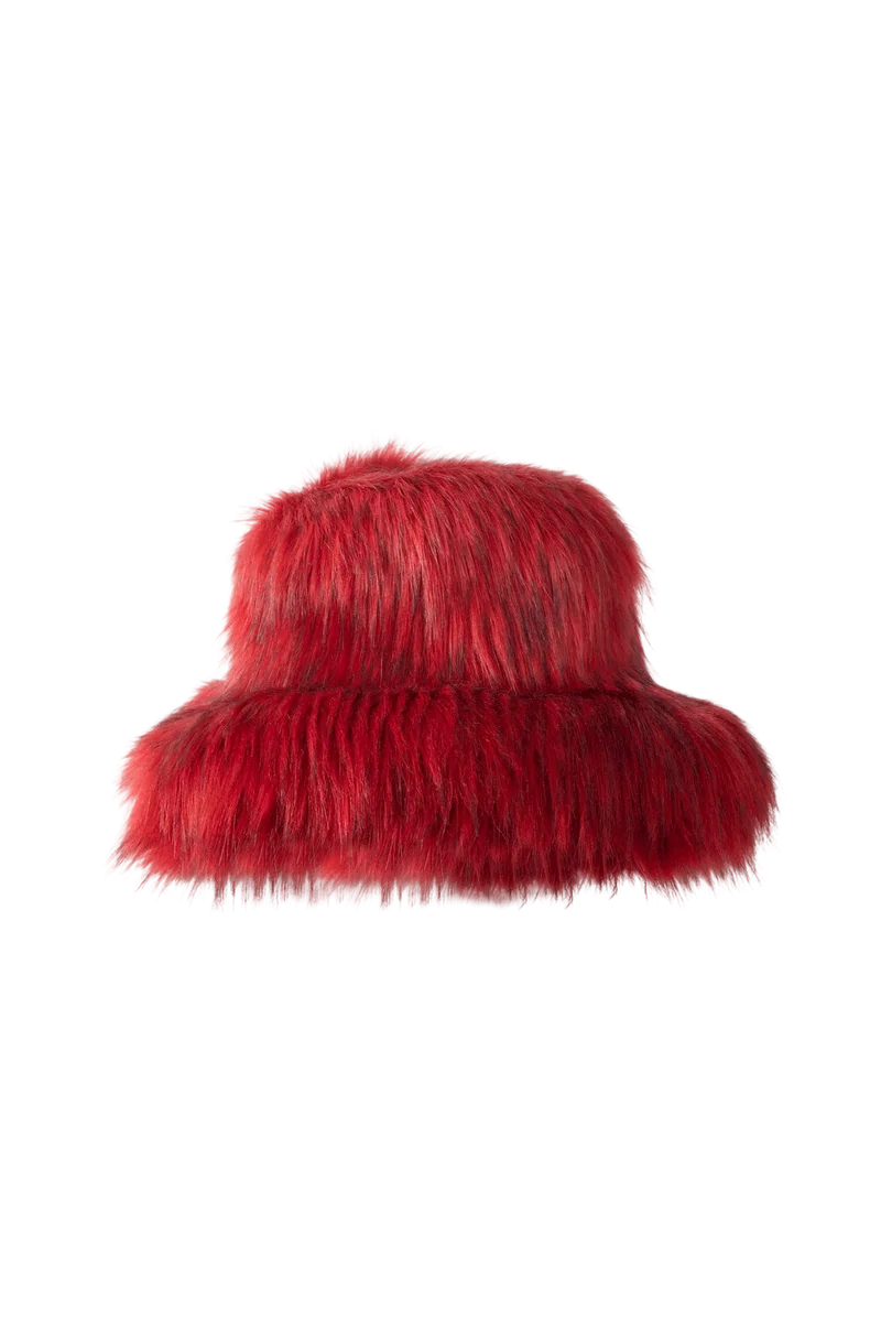 Furry Bucket Red