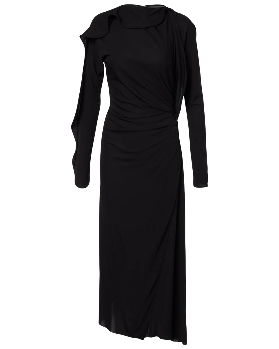 Draped Jersey Maxi Dress