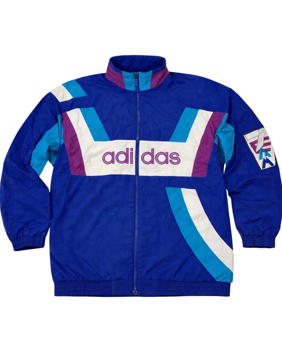 Vintage 90s Tsv Eintracht Stadtallendorf Volleyball By Adidas Big Logo Multi Color Block Bomber