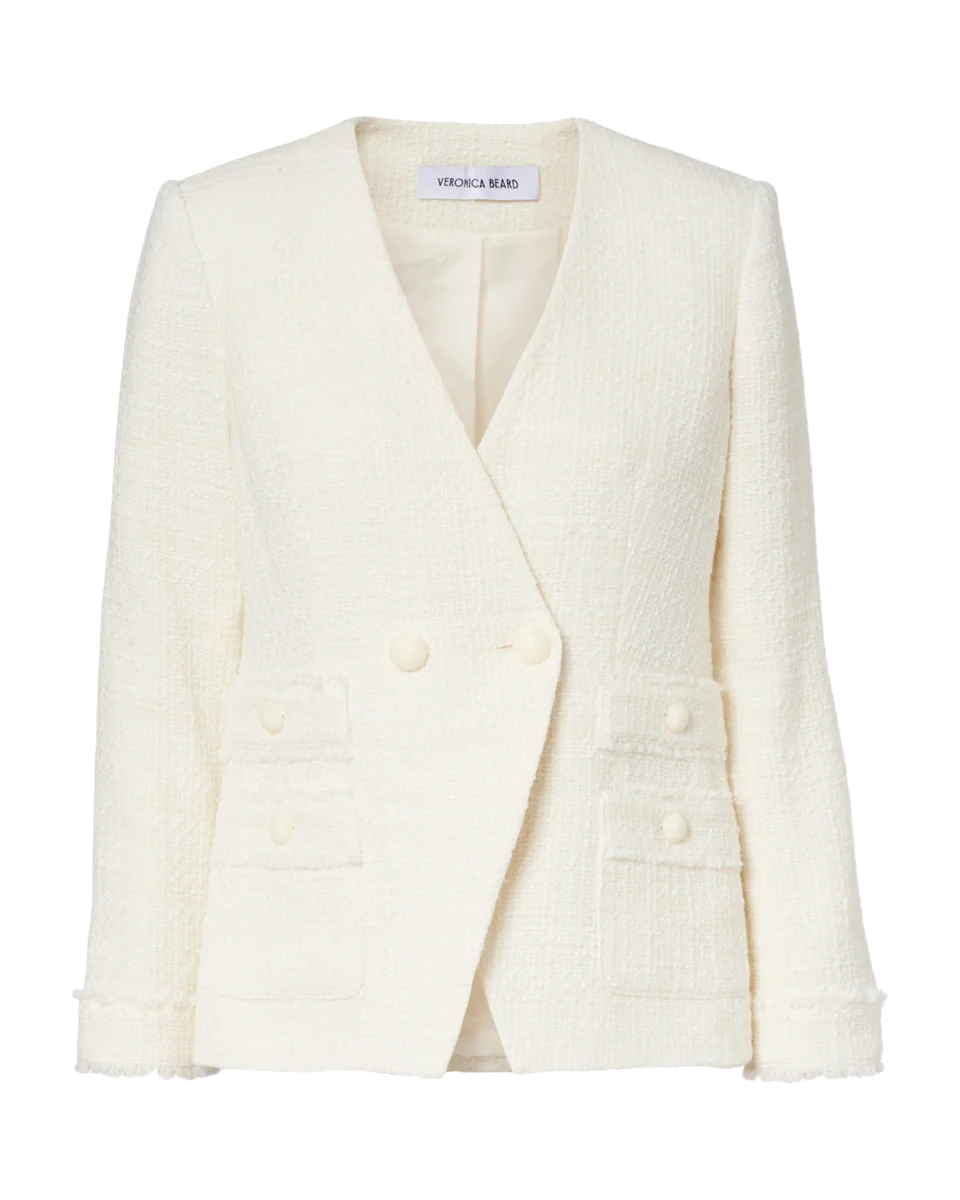 Double-Breasted Tweed Blazer