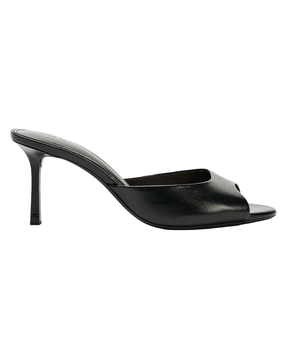 Leather Heeled Mules