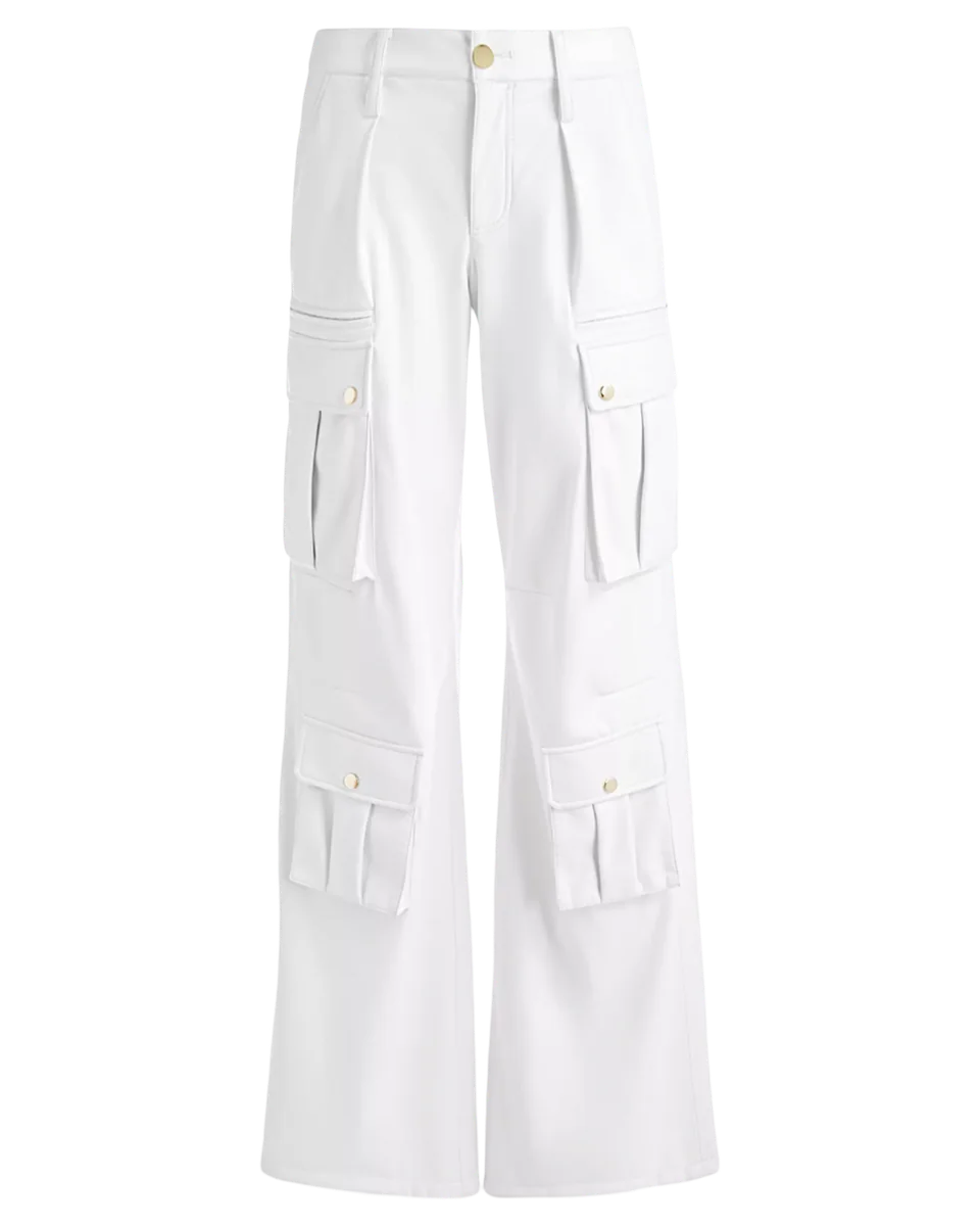 Alice & Olivia Joette Vegan Leather Cargo Pants