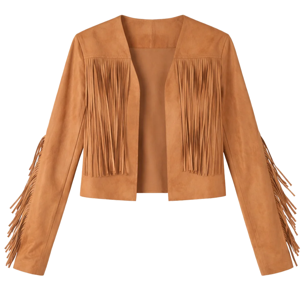 Women's Deleon Suede-Finish Fringe Cropped Jacket