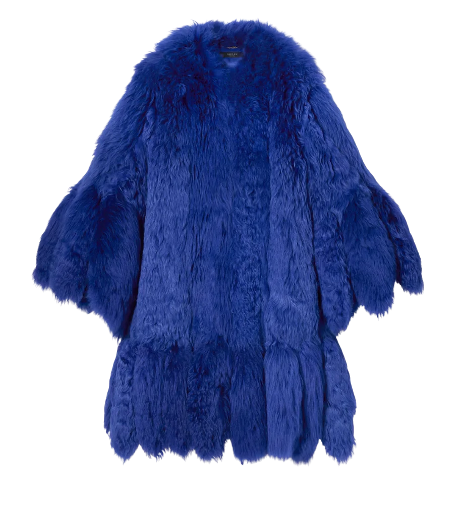 Long Smooth Shearling Coat