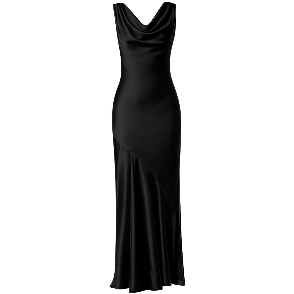 Varya Satin Cowl Neck Maxi Dress