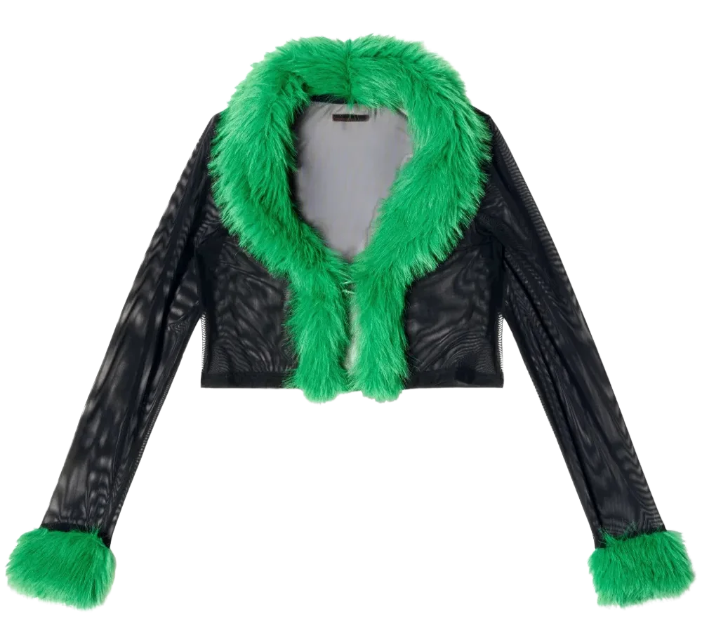 Heron Preston Long Sleeved Mesh Cardigan