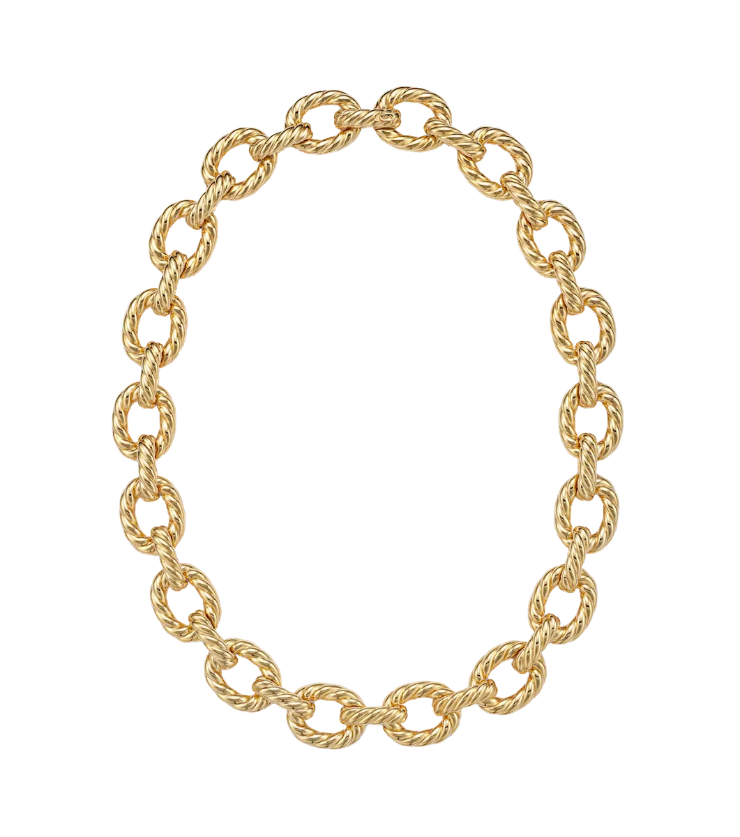 Sculpted Cable 18kt Gold Chain Necklace