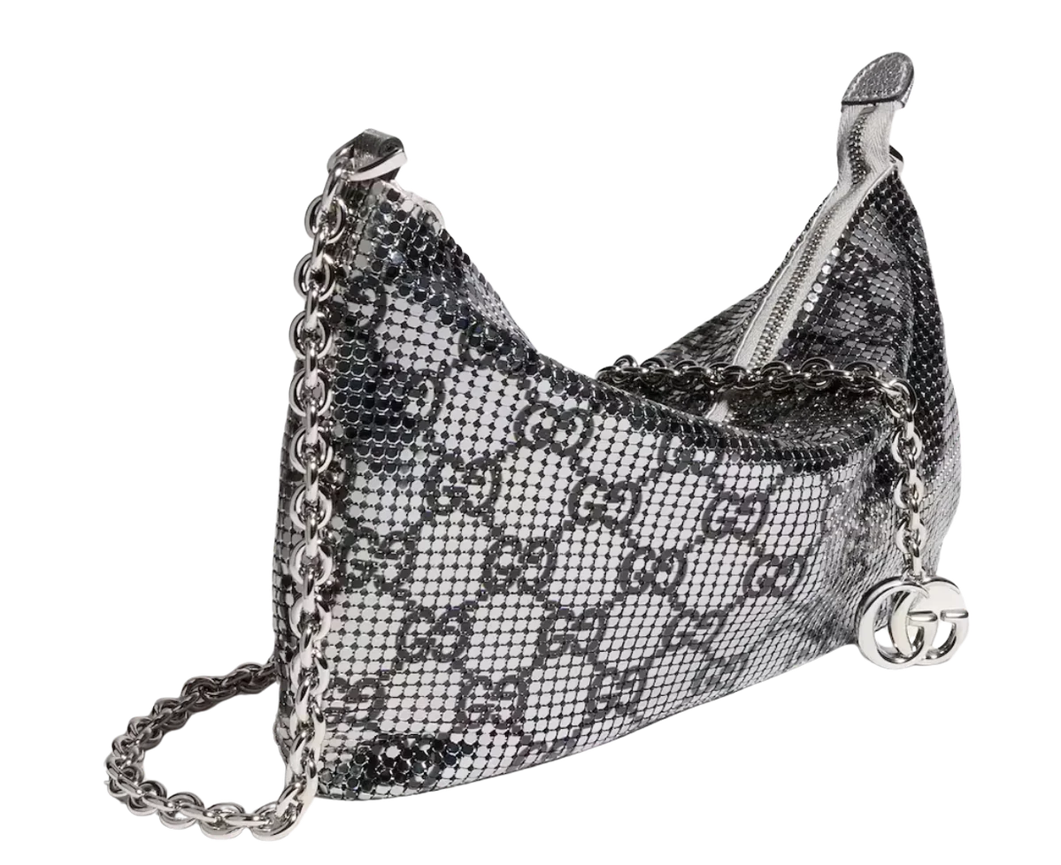 Metallic Evening Bag With Charm