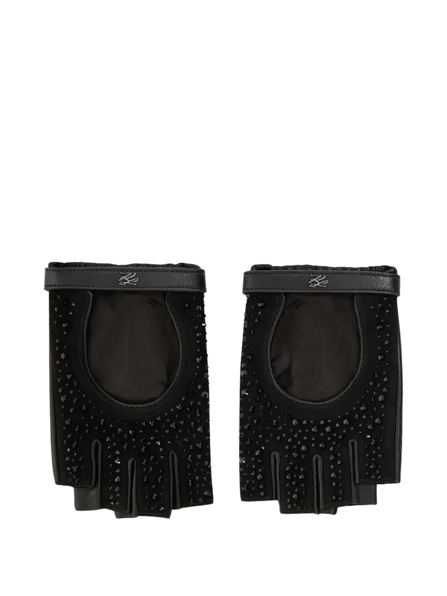 K/autograph Rhinestone Fingerless Gloves