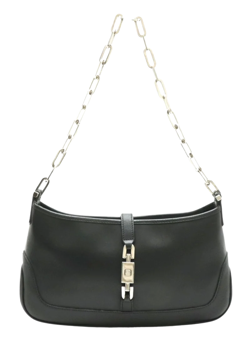 Gucci Leather Jackie Shoulder Bag Chain Line