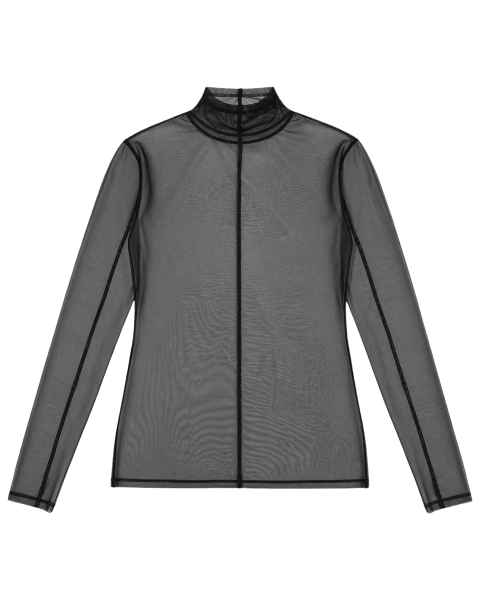 The Mesh Mockneck Top